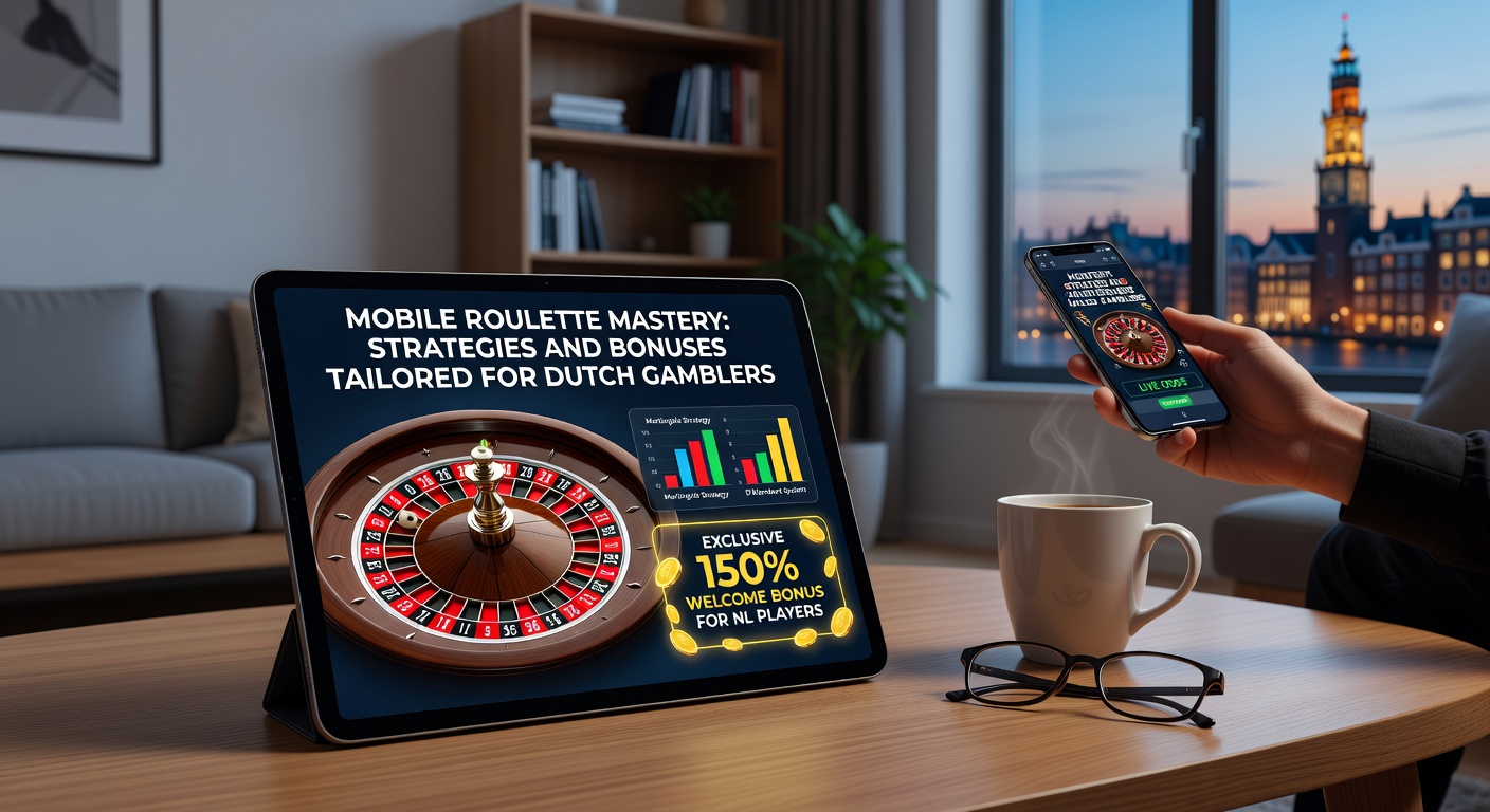 Grafiek met roulette-strategieën op mobiel scherm, inclusief Martingale-progressie en statistieken